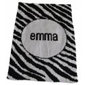 Custom Zebra Strip Stroller Blanket