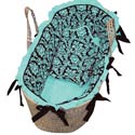 Ruffled Damask Moses Basket