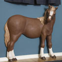 3D Little Brown Pony Wall Art Decor