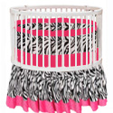 Minky Zebra Round Crib Bedding