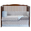 Minky Chevron Crib Bedding Set