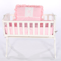 Flower Applique Cradle Bedding