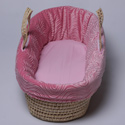 Swirls of Suede Moses Basket
