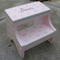 Hearts and Flowers Step Stool
