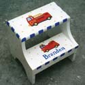 Personalized Fire Truck Two Step Stool