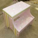 Pink Daisy Step Stool