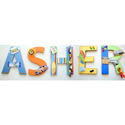 Asher's Surfing Wall Letters