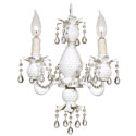 3 Arm Milk Glass Chandelier