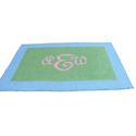 Bordered Rectangle Monogram Rug
