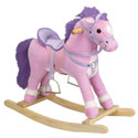 Pink Pinto Horse Rocker