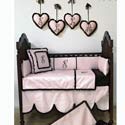 Chocolate Princess Crib Bedding Set