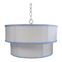 White Pique Double Drum Pendant
