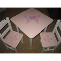 Butterfly Hand-painted Table and Chair Set