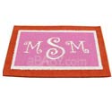 Double Border Monogrammed Rug