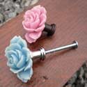 Full Bloom Rose Furniture Knob