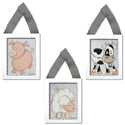 Cow, Pig, and Sheep Wall Hangings