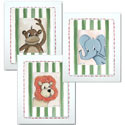Junior Jungle Animals Framed Canvas