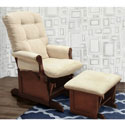 Sleigh Multiposition Lock Glider and Ottoman 
