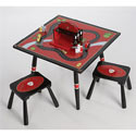Firefighter Table and 2 Stool Set