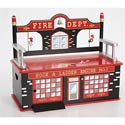 Firefighter Toy Box Bench