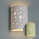 Starry Night Ceramic Cylinder Sconce