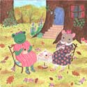 Frog and Mouse Stretched Art