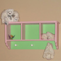 2 Tone Single Wall Shelf