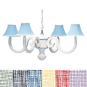 Gingham Scroll Chandelier