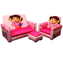 Dora Deluxe Toddler Sofa, Chair and Ottoman