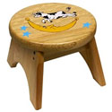 Cow Jumped Over the Moon Wooden Stool