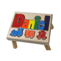 Trains Puzzle Name Stool