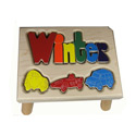 Cars Puzzle Name Stool