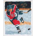 Ice Hockey Watercolor Wall Art