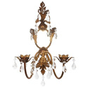 2 Arm Country French Candle Hanging Wall Sconce