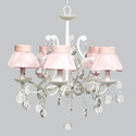 Ruffled Skirt 5 Arm Elegance Chandelier