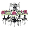 Cinderella Pink Rose Chandelier