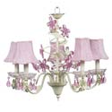 Crystal Flower 5 Arm Chandelier