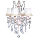 Crystal Glass 4 Light Chandelier