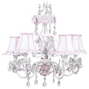 White 'n Pink Flower Garden Chandelier
