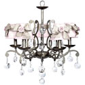 Elegance Rose 5 Arm Chandelier