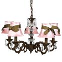 Mocha Sash 5 Arm Chandelier