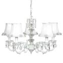 White Glass Turret Chandelier