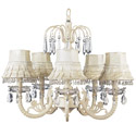Ivory Skirt Dangle Waterfall Chandelier