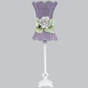 Lavender Hourglass Rose Lamp