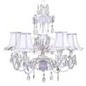 Lavender 'n White Floral Chandelier
