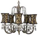 Mocha Leopard Chandelier