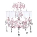 Pink Ballroom 5 Arm Chandelier