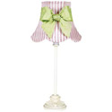 Pink 'n White Scallop Lamp