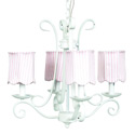 4 Arm Harp Scallop Chandelier