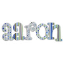 Aaron's Dots and Stripes Wall Letters